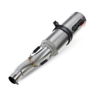 Exhaust compatible with Ducati 916 -SP -SPS -Racing -Senna 1994-1999, M3 Titanium Natural, Mid-full system exhaust with dual homologated and legal silencers, including removable db killer