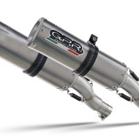 Exhaust compatible with Ducati 916 -SP -SPS -Racing -Senna 1994-1999, M3 Titanium Natural, Mid-full system exhaust with dual homologated and legal silencers, including removable db killer