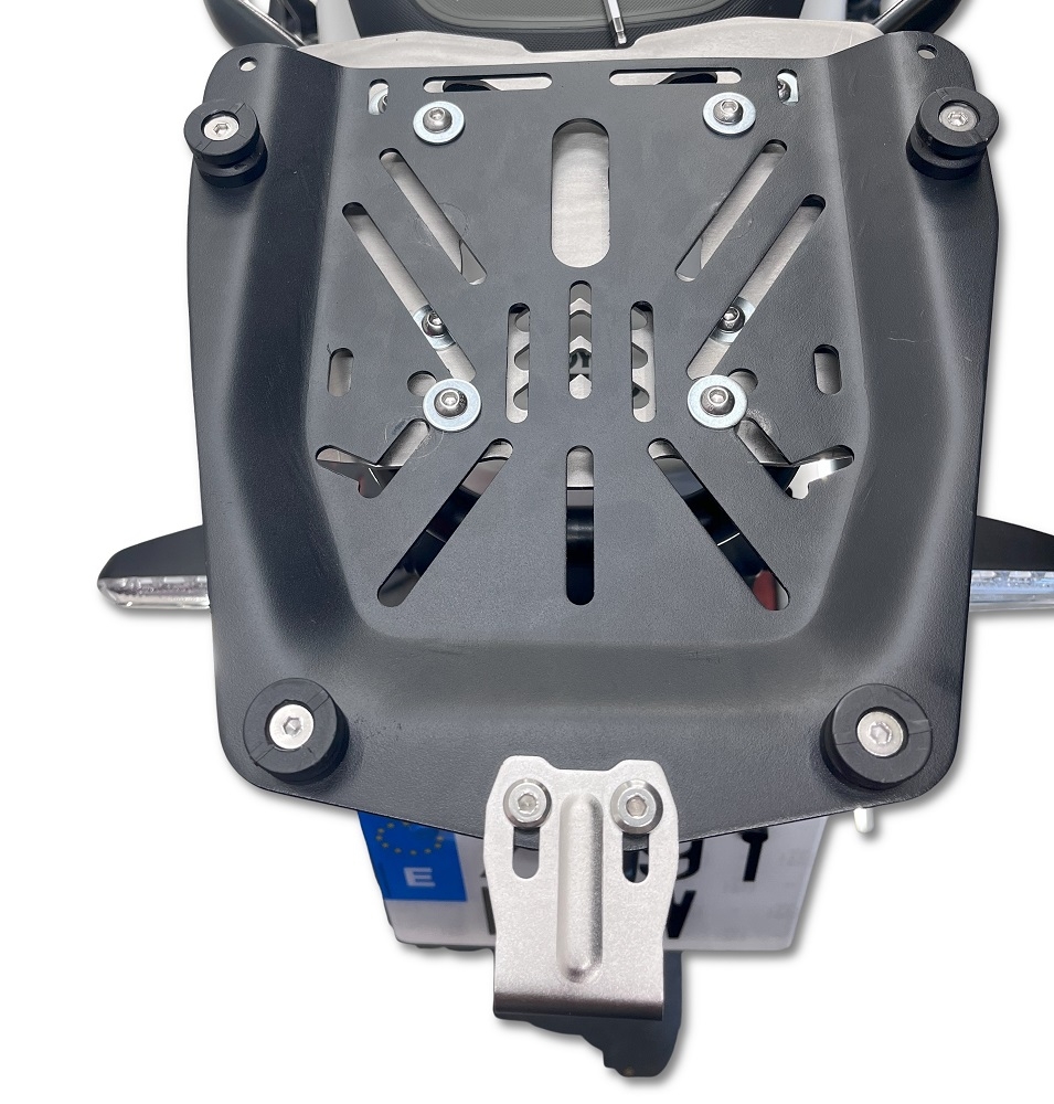 Top case GPR TECH  Royal Enfield Himalayan 450 2024/2025 e5 Plus Zilver Topcase din aluminiu, culoare argintie, cu placă specifică inclusă Capacitate 35 litri.