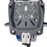 GPR TECH ile uyumlu  Royal Enfield Himalayan 450 2024/2025 e5 Plus Zwart Placă de montare specifică pentru Top Case ALPITECH 35 LT compatibil cu portbagajul original, fabricat din oțel inoxidabil cu 4 puncte de ancorare
