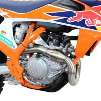 Esapament GPR compatibil cu Gas Gas MC 450F 2021 Sistem complet de evacuare de curse, inclusiv db killer/parascântei detașabil,Pentacross FULL Titanium