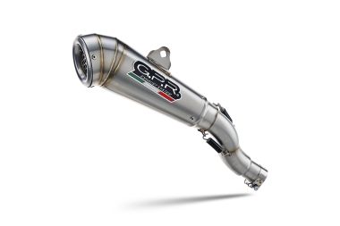 Exhaust compatible with Zontes 350 GK 2022-2024, Powercone Evo, Homologated legal slip-on exhaust including removable db killer and link pipe