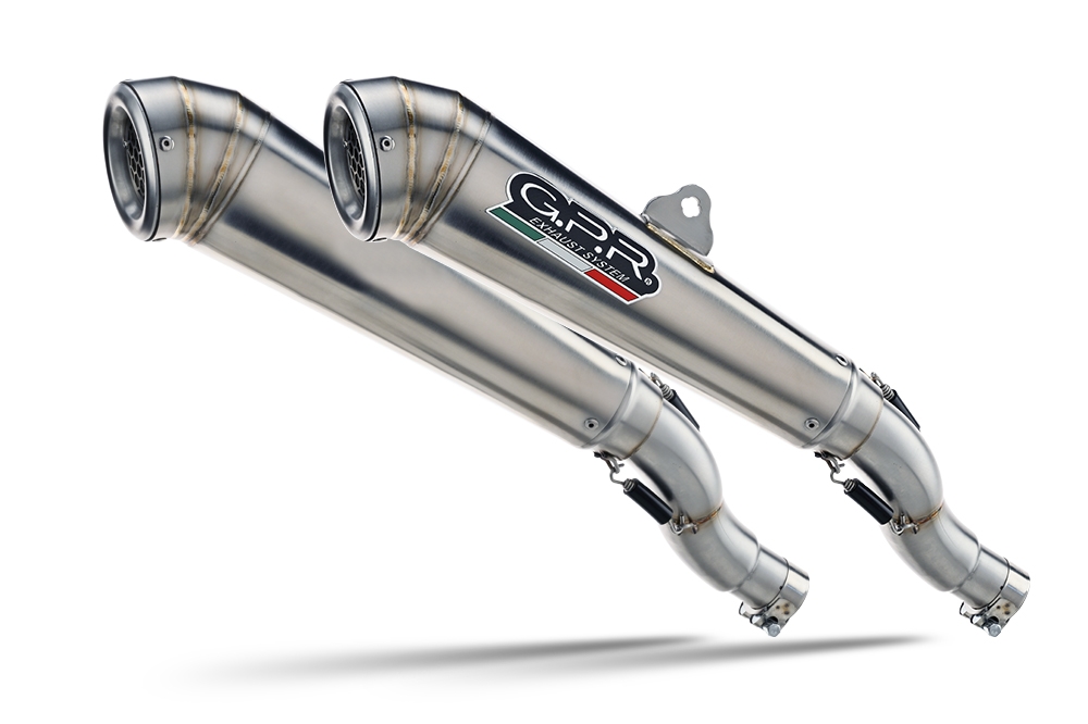 Esapament GPR compatibil cu Husqvarna TE 630 E - SMS 630 - Smr 630 2010 Evacuare cu dublă omologare legală, inclusiv db killer detașabile, coturi de legătură și catalizatori,Powercone Evo
