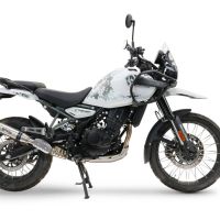 Esapament compatibil cu Royal Enfield Himalayan 450 2024 Evacuare slip-on omologata, inclusiv db killer detașabil și cot de legătură,Deeptone Inox