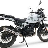 Esapament compatibil cu Royal Enfield Himalayan 450 2024 Evacuare slip-on omologata, inclusiv db killer detașabil și cot de legătură,Deeptone Inox