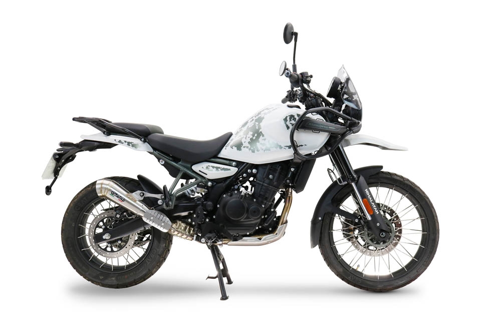 Esapament compatibil cu Royal Enfield Himalayan 450 2024 Evacuare slip-on omologata, inclusiv db killer detașabil și cot de legătură,Powercone Evo