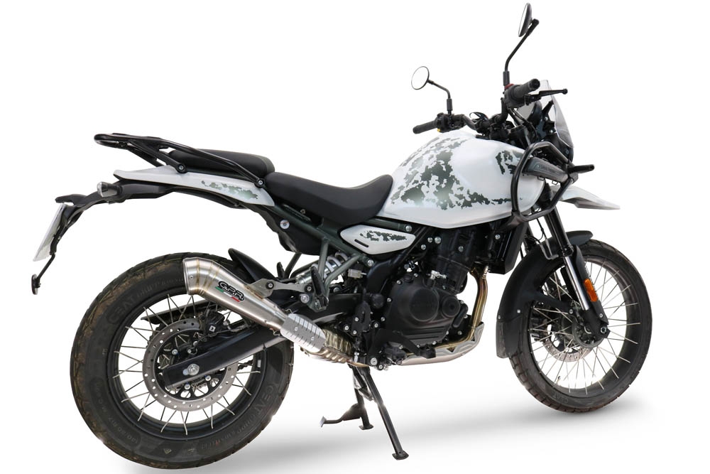 Esapament compatibil cu Royal Enfield Himalayan 450 2024 Evacuare slip-on omologata, inclusiv db killer detașabil și cot de legătură,Powercone Evo