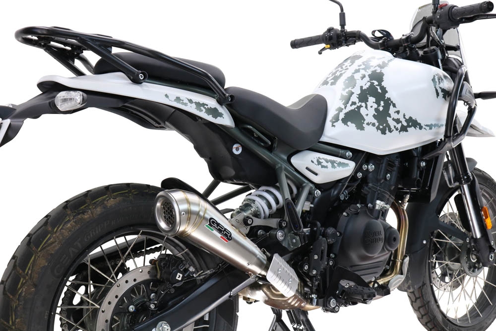 Esapament GPR compatibil cu Royal Enfield Himalayan 450  2024 Evacuare slip-on omologata, inclusiv db killer detașabil și cot de legătură,Powercone Evo
