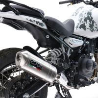 Esapament GPR compatibil cu Royal Enfield Himalayan 450  2024 Evacuare slip-on omologata, inclusiv db killer detașabil și cot de legătură,Satinox