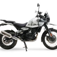 Esapament compatibil cu Royal Enfield Guerrilla 450 2024 Evacuare slip-on omologata, inclusiv db killer detașabil și cot de legătură,Satinox