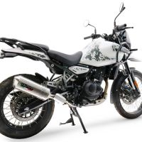 Esapament compatibil cu Royal Enfield Guerrilla 450 2024 Evacuare slip-on omologata, inclusiv db killer detașabil și cot de legătură,Satinox