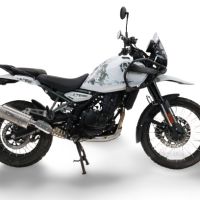 Esapament compatibil cuRoyal Enfield Himalayan 450 2024 Evacuare slip-on omologata, inclusiv db killer detașabil și conductă de legătură,Dune Triovale Titanio