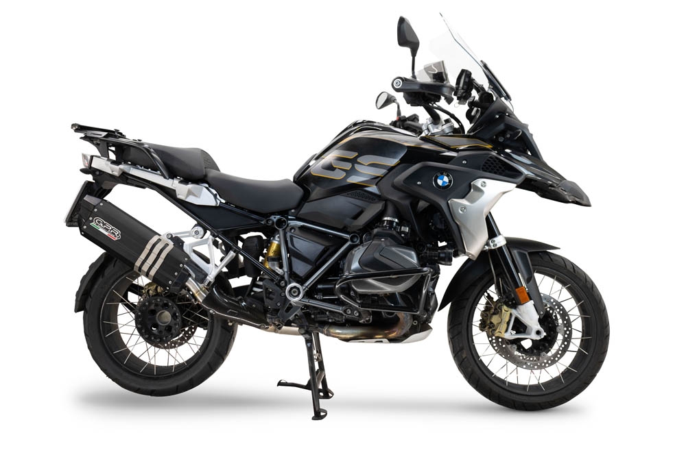 Esapament GPR compatibil cu Bmw R 1250 Gs -Adventure 2019 Evacuare slip-on omologata, inclusiv db killer detașabil și cot de legătură,Hyper Sonic Black Titanium