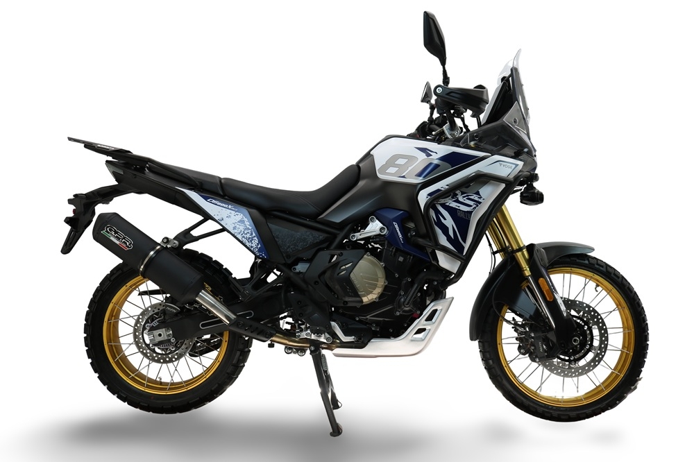 Esapament GPR compatibil cu Voge DS 800 Rally 2025 Evacuare slip-on omologata, inclusiv db killer detașabil și cot de legătură,Ghisa 