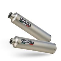 GPR exhaust compatible with Ducati Monster S2R  2004-2007, Titanium Tondo, Dual Homologated legal slip-on exhaust including removable db killers and link pipes 