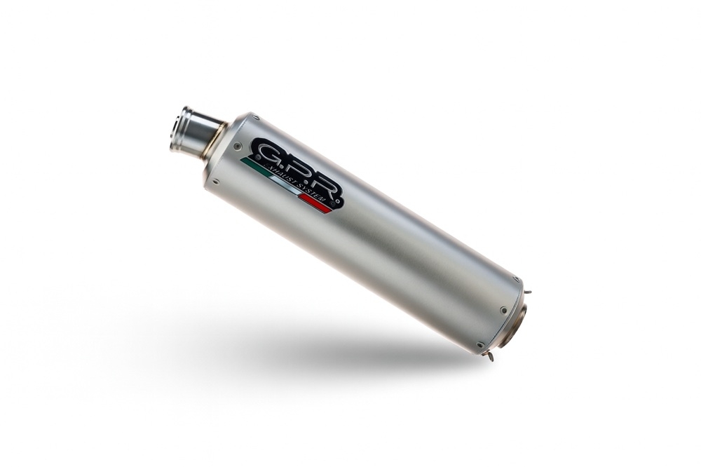 Esapament GPR compatibil cu Kawasaki ZX6R 1995 Amortizor de zgomot cu bolt-on omologat, inclusiv db killer detașabil,Inox Tondo