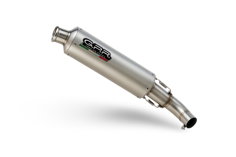 GPR exhaust compatible with Ducati Monster S2R  2004-2007, Inox Tondo, Mid-full system exhaust with dual homologated and legal silencers, including removable db killer 
