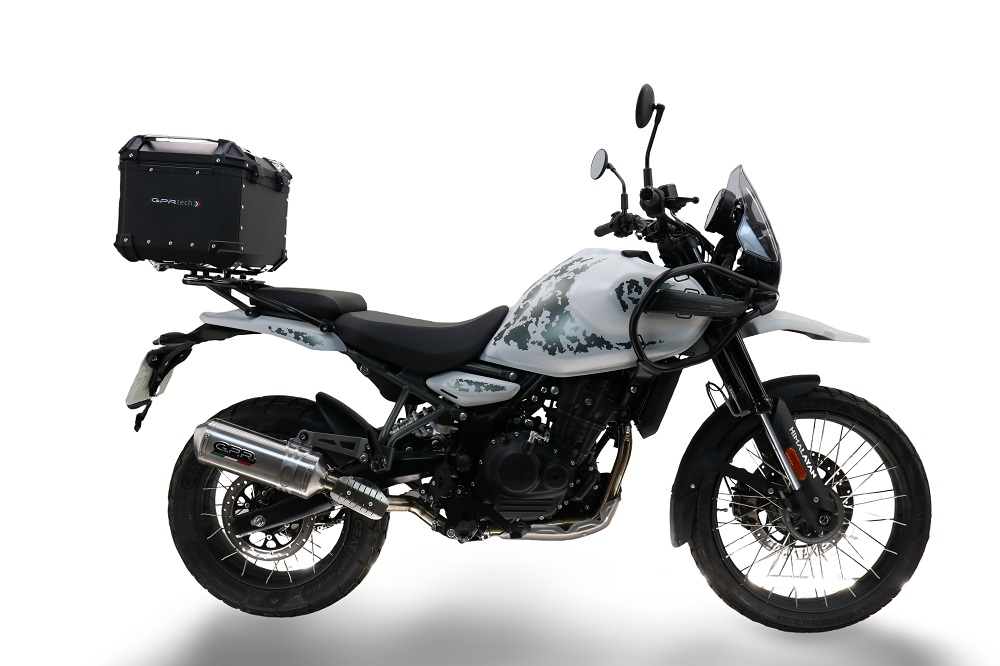 Top case GPR TECH  Royal Enfield Himalayan 450 2024/2025 e5 Plus Zwart Topcase din aluminiu, culoare neagră, cu placă specifică inclusă Capacitate 26 litri.