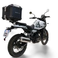 Top case GPR TECH  Royal Enfield Himalayan 450 2024/2025 e5 Plus Zwart Topcase din aluminiu, culoare neagră, cu placă specifică inclusă Capacitate 26 litri.
