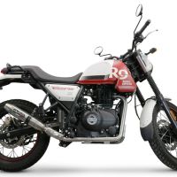 Esapament GPR compatibil cu Royal Enfield Scram 411 2022 Evacuare slip-on de curse, inclusiv cot de legătură,Deeptone Inox