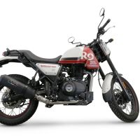 Esapament GPR compatibil cu Royal Enfield Scram 411 2022 Evacuare slip-on omologata, inclusiv db killer detașabil, cot de legătură și catalizator,Ghisa 