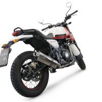 Esapament GPR compatibil cu Royal Enfield Scram 411 2022 Evacuare slip-on omologata, inclusiv db killer detașabil, cot de legătură și catalizator,Trioval