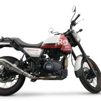 Exhaust compatible with Royal Enfield Scram 411 2022-2024, Powercone Evo, Homologated legal slip-on exhaust including removable db killer, link pipe and catalyst