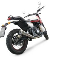 Exhaust compatible with Royal Enfield Scram 411 2022-2024, Powercone Evo, Homologated legal slip-on exhaust including removable db killer, link pipe and catalyst