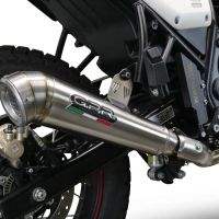 Exhaust compatible with Royal Enfield Scram 411 2022-2024, Powercone Evo, Homologated legal slip-on exhaust including removable db killer, link pipe and catalyst