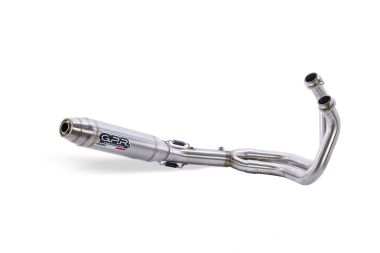 Exhaust compatible with Kawasaki Er 6 N - F 2012-2016, Deeptone Inox, Homologated legal full system exhaust, including removable db killer