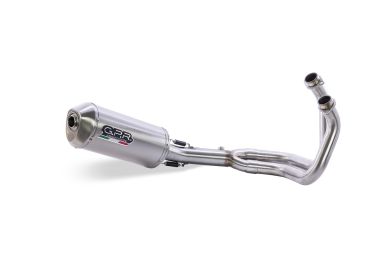 Exhaust compatible with Kawasaki Er 6 N - F 2012-2016, Satinox , Homologated legal full system exhaust, including removable db killer