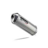 Esapament GPR compatibil cu Aprilia Caponord 1200 2013 Evacuare slip-on omologata, inclusiv db killer detașabil și cot de legătură,Satinox