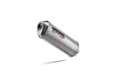 Exhaust compatible with Honda Cb 400 2017-2020, Satinox , Homologated legal slip-on exhaust including removable db killer, link pipe and catalyst
