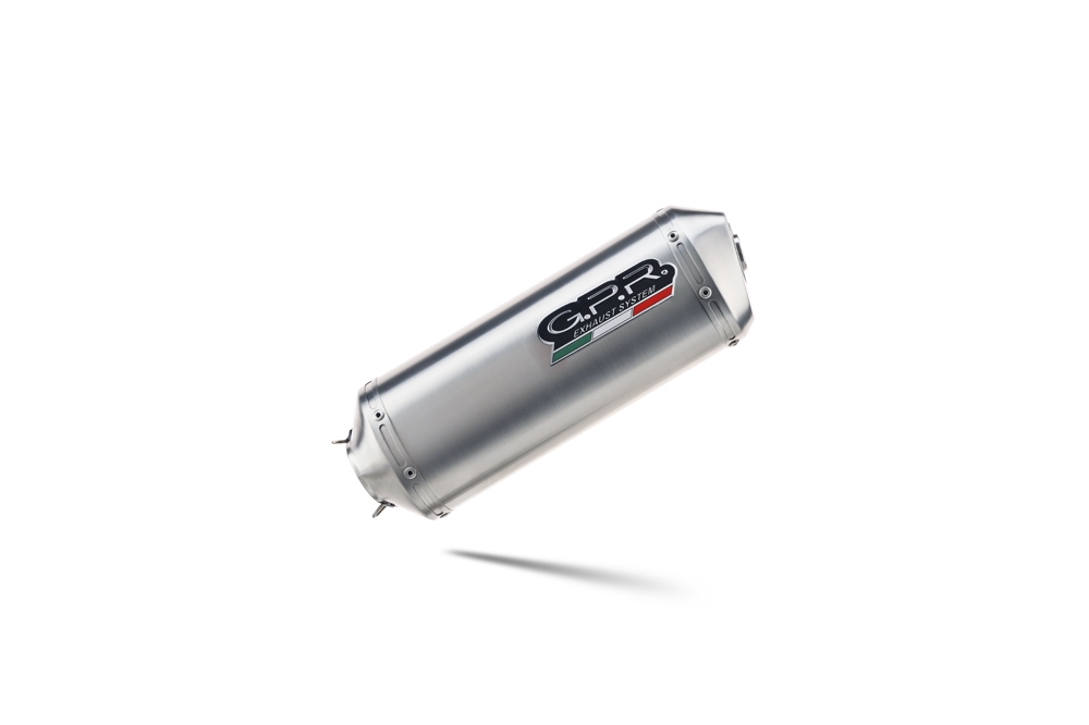 Exhaust compatible with Aprilia Mana 850 Gt 2007-2016, Satinox, Homologated legal mid-full system exhaust including removable db killer