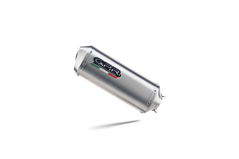 Esapament GPR compatibil cu Benelli Bn 302 S 2017 Evacuare slip-on omologata, inclusiv db killer detașabil și cot de legătură,Satinox 