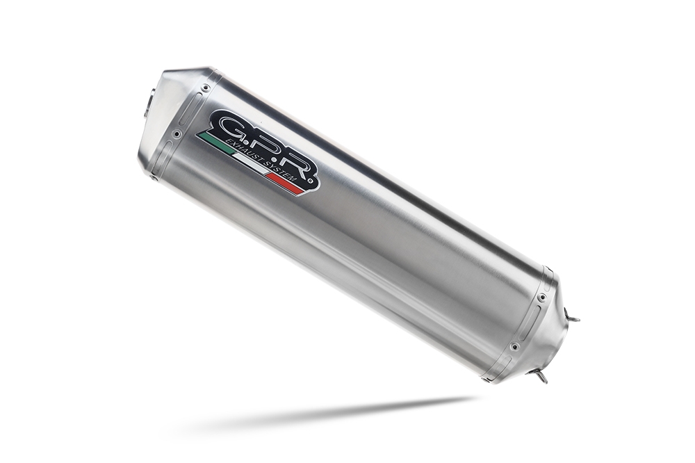 Esapament GPR compatibil cu Benelli Trk 502 2021 Evacuare slip-on omologata, inclusiv db killer detașabil, cot de legătură și catalizator,Satinox 