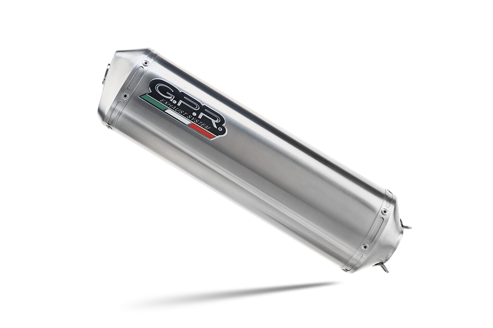 Exhaust compatible with Triumph Tiger 900 GT / Pro / Rally Pro 2024-2025, Satinox , Homologated legal slip-on exhaust including removable db killer and link pipe
