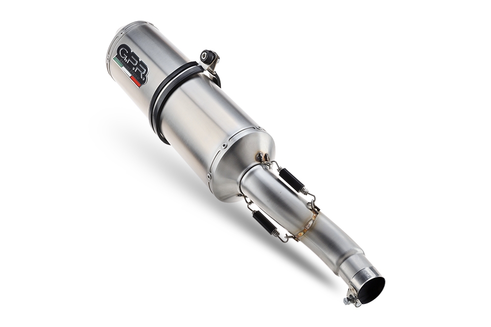 Esapament GPR compatibil cu Benelli Trk 502 2021 Evacuare slip-on omologata, inclusiv db killer detașabil, cot de legătură și catalizator,Satinox 