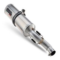 Esapament GPR compatibil cu Benelli Trk 502 2021 Evacuare slip-on omologata, inclusiv db killer detașabil, cot de legătură și catalizator,Satinox 