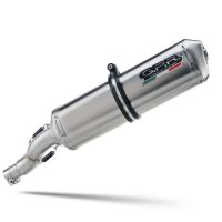 Exhaust compatible with Aprilia Mana 850 Gt 2007-2016, Satinox, Homologated legal mid-full system exhaust including removable db killer