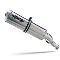 Esapament GPR compatibil cu Kawasaki Versys 650 2006 Evacuare slip-on omologata, inclusiv db killer detașabil și cot de legătură,Satinox 