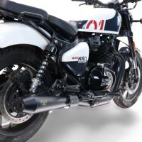 Esapament GPR compatibil cu Royal Enfield Shotgun 650 2024 Evacuare cu dublă omologare legală, inclusiv db killer detașabile, coturi de legătură și catalizatori,Ultracone Black