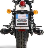 Esapament GPR compatibil cu Royal Enfield Shotgun 650 2024 Evacuare cu dublă omologare legală, inclusiv db killer detașabile, coturi de legătură și catalizatori,Ultracone Black