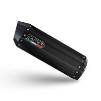 Exhaust compatible with Bmw F 800 Gs 2016-2018, Hyper Sonic Black Titanium, Homologated legal slip-on exhaust including removable db killer and link pipe