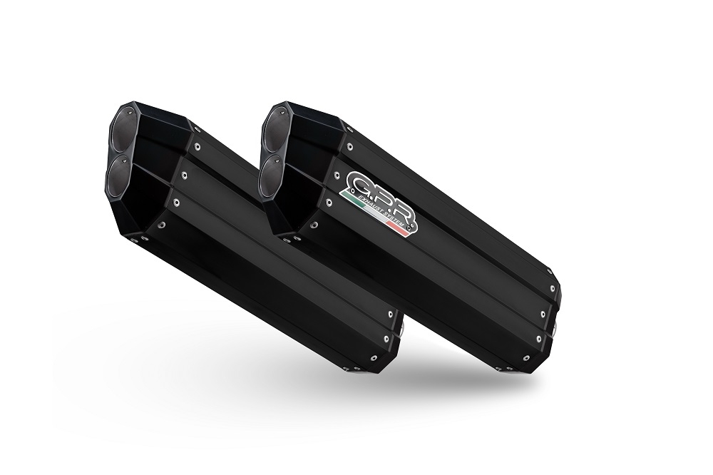 Esapament GPR compatibil cu Bmw K 1600 Gtl 2021 Evacuare slip-on omologata, inclusiv db killer detașabil și cot de legătură,Hyper Sonic Black Titanium