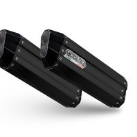 Esapament GPR compatibil cu Bmw K 1600 Gt 2017 Evacuare slip-on omologata, inclusiv db killer detașabil și cot de legătură,Hyper Sonic Black Titanium
