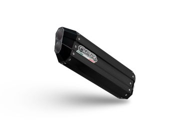 Exhaust compatible with Honda Crf 1000 L Africa Twin 2015-2017, Hyper Sonic Black Titanium, Homologated legal slip-on exhaust including removable db killer and link pipe