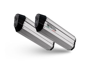 Exhaust compatible with Bmw K 1600 Gtl 2017-2021, Hyper Sonic Titanium, Homologated legal slip-on exhaust including removable db killer and link pipe