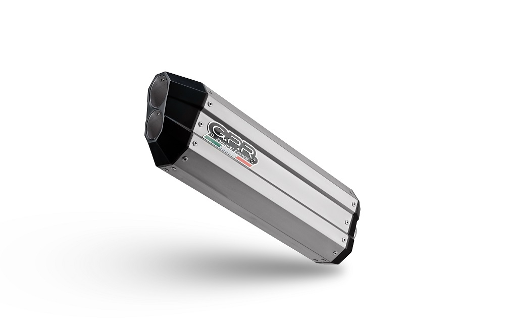Exhaust compatible with Bmw F 800 Gs 2016-2018, Hyper Sonic Titanium, Homologated legal slip-on exhaust including removable db killer and link pipe