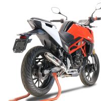 GPR exhaust compatible with Swm Motorcycles Hoku 125 2022-2024, Deeptone Inox, Homologated legal slip-on exhaust including removable db killer and link pipe 